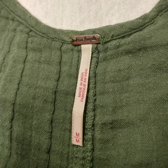 Free People OLIVE Womens Amy Romper Overalls Endless Summer 100% Cotton| Medium - Picture 7 of 10